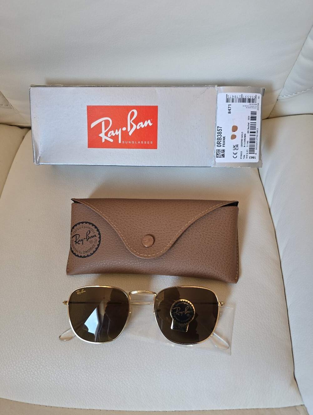 NEW Ray-Ban Frank Brown/Gold Sunglasses